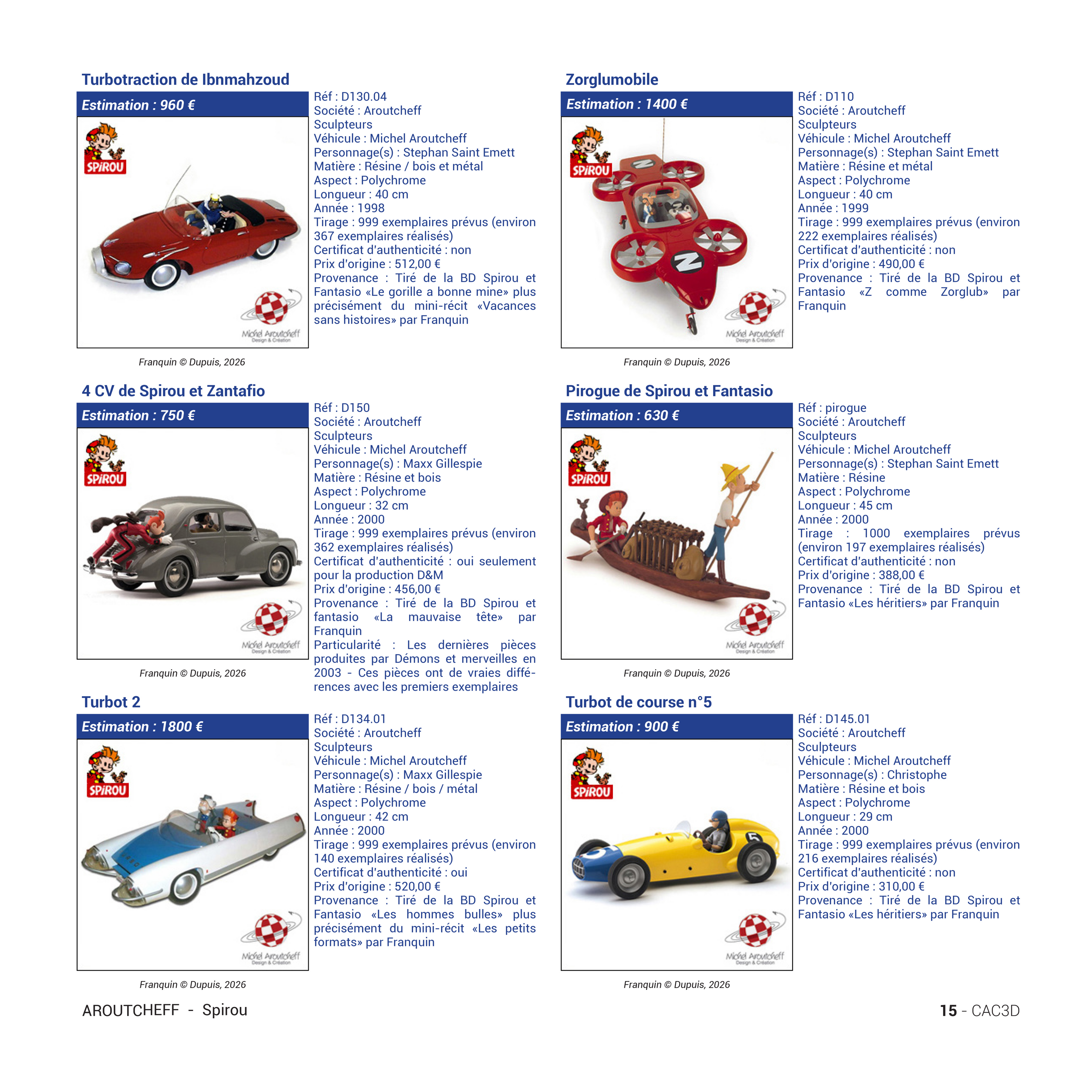 Franquin Figurines Valuation Book – 3rd Edition | Gaston, Spirou & Marsupilami Guide