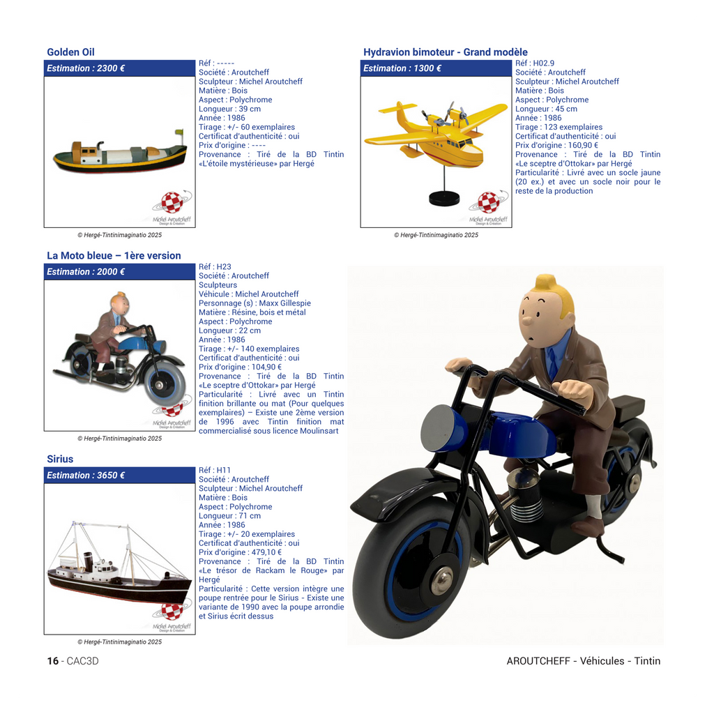 Hergé & Co. Figurines Valuation Book – 4th Edition | Tintin Guide & Merchandise