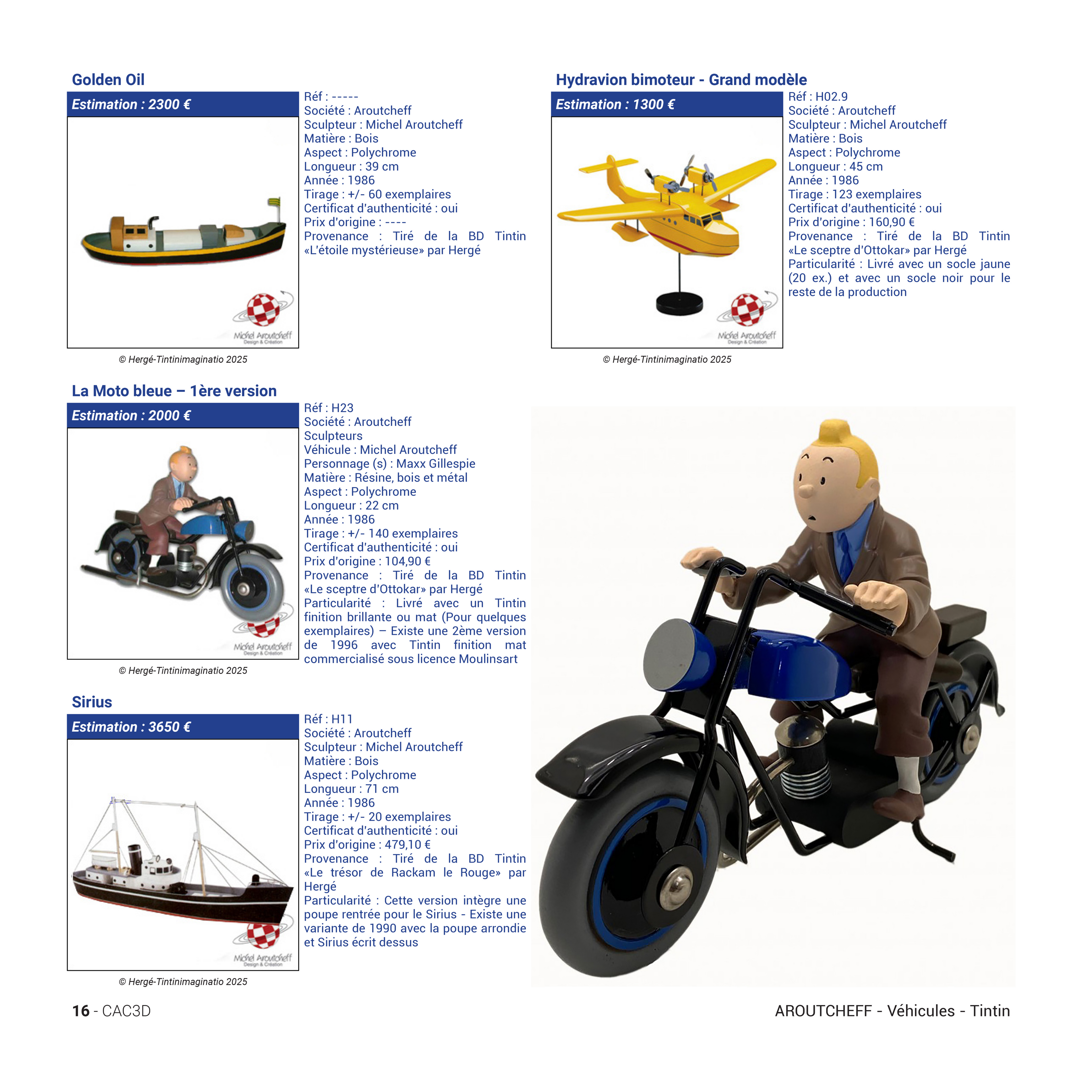 Hergé & Co. Figurines Valuation Book – 4th Edition | Tintin Guide & Merchandise