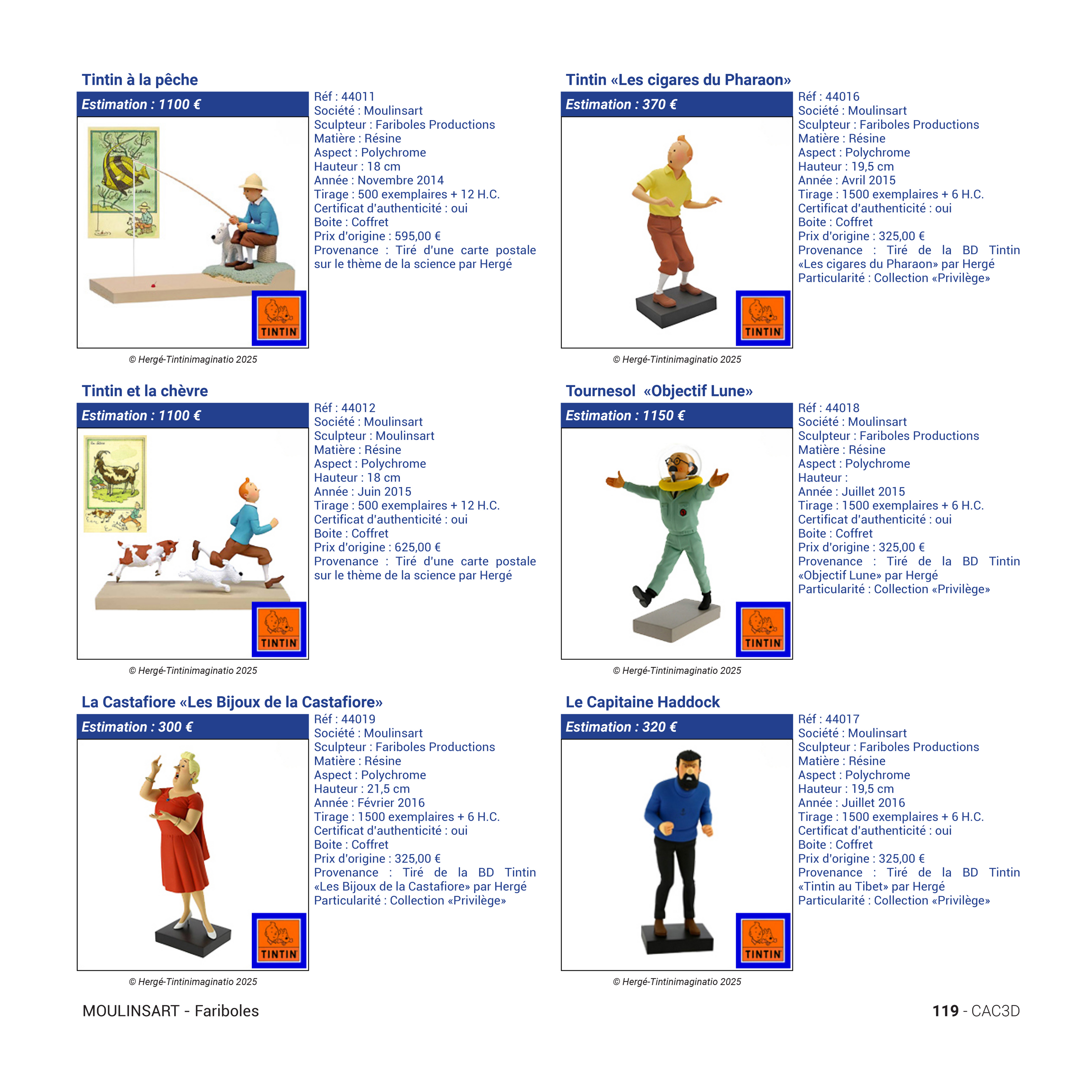 Hergé & Co. Figurines Valuation Book – 4th Edition | Tintin Guide & Merchandise