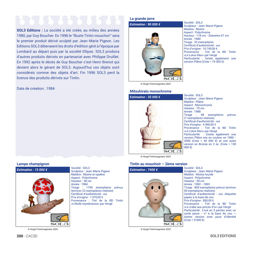 Hergé & Co. Figurines Valuation Book – 4th Edition | Tintin Guide & Merchandise