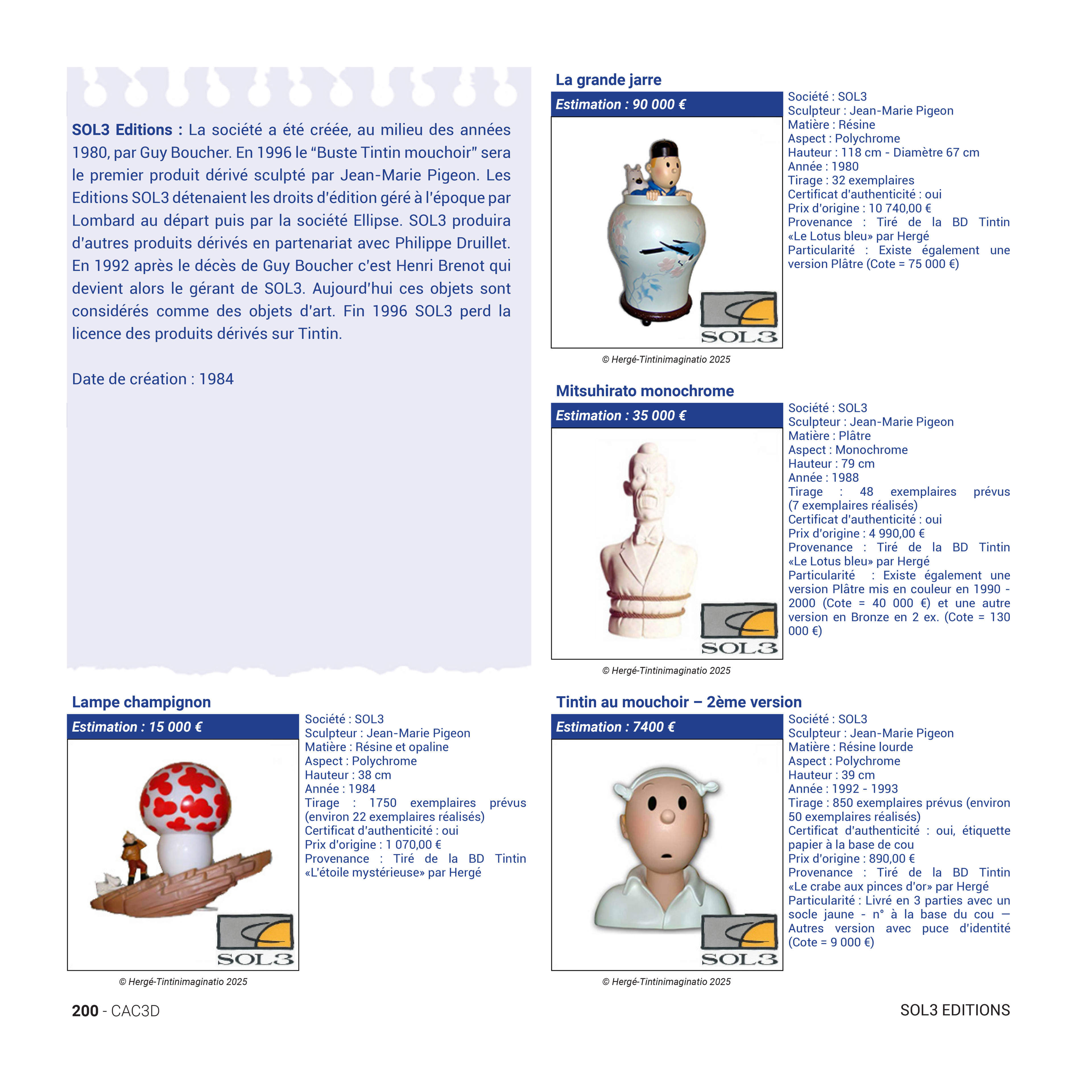 Hergé & Co. Figurines Valuation Book – 4th Edition | Tintin Guide & Merchandise